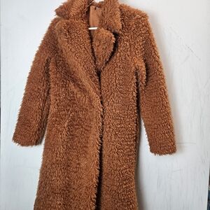 Women's Faux Fur Coat in Brown
